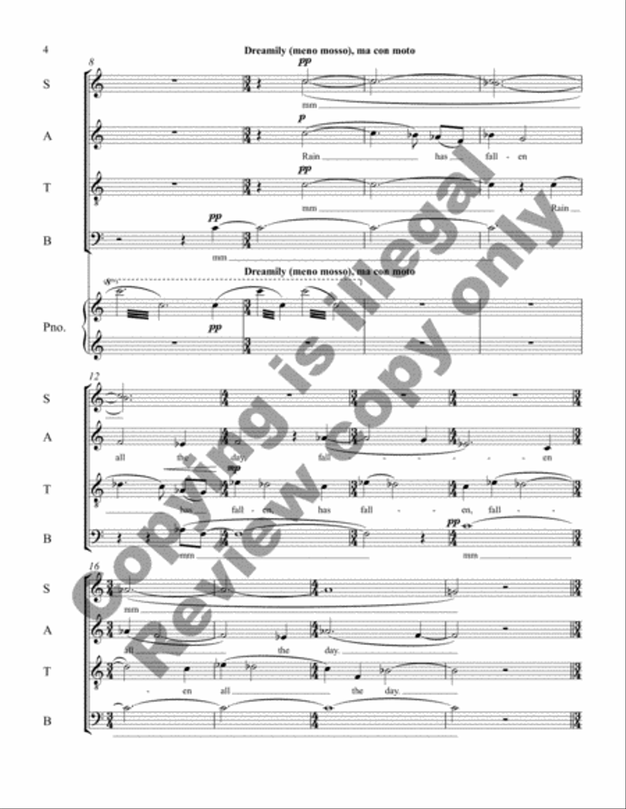Chamber Music, Volume 3: Four Joyce Songs: Serenade in One Movement 4-Part scores gallery preview page 5