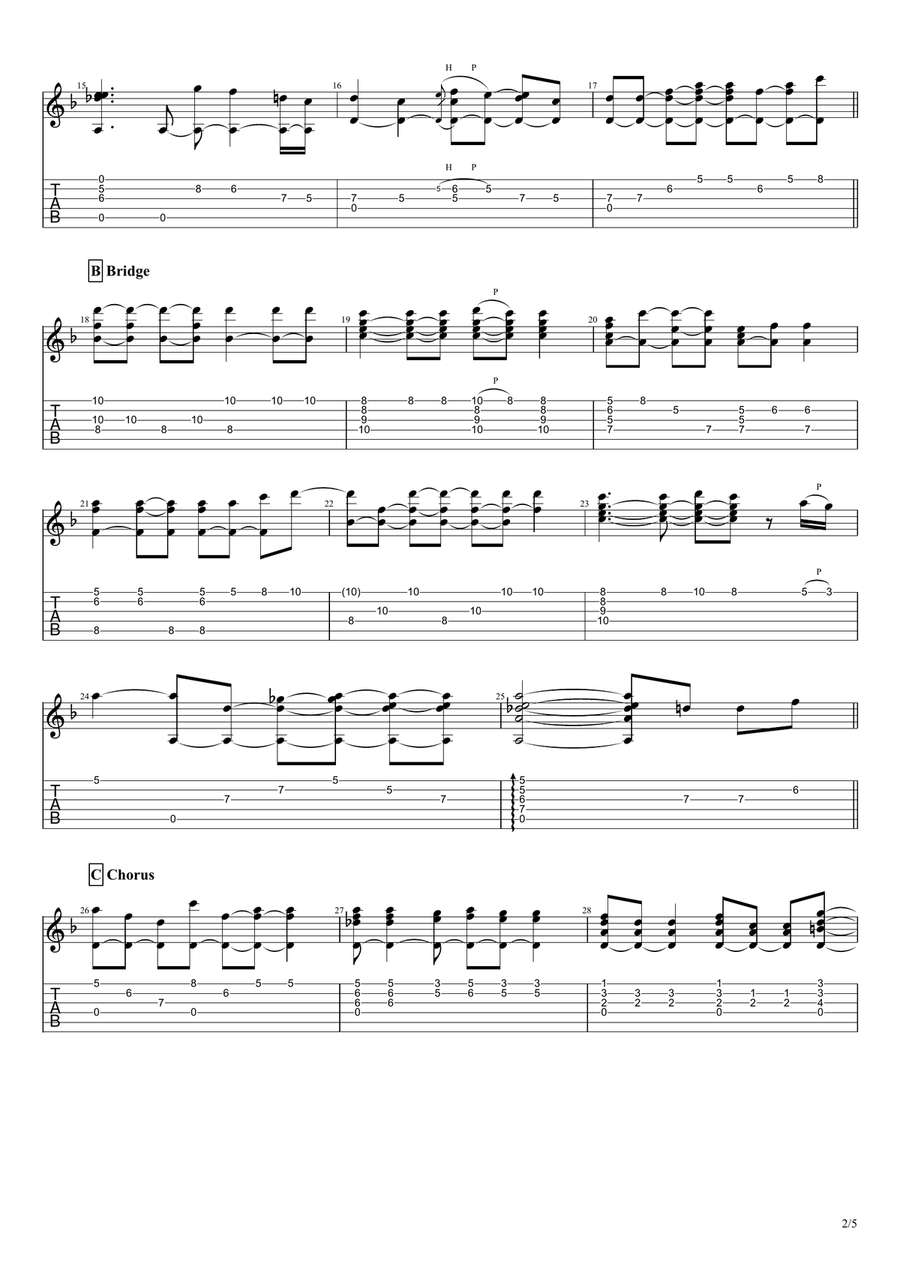 Wayfaring Stranger (traditional), for solo fingerstyle guitar Acoustic Guitar scores gallery preview page 2