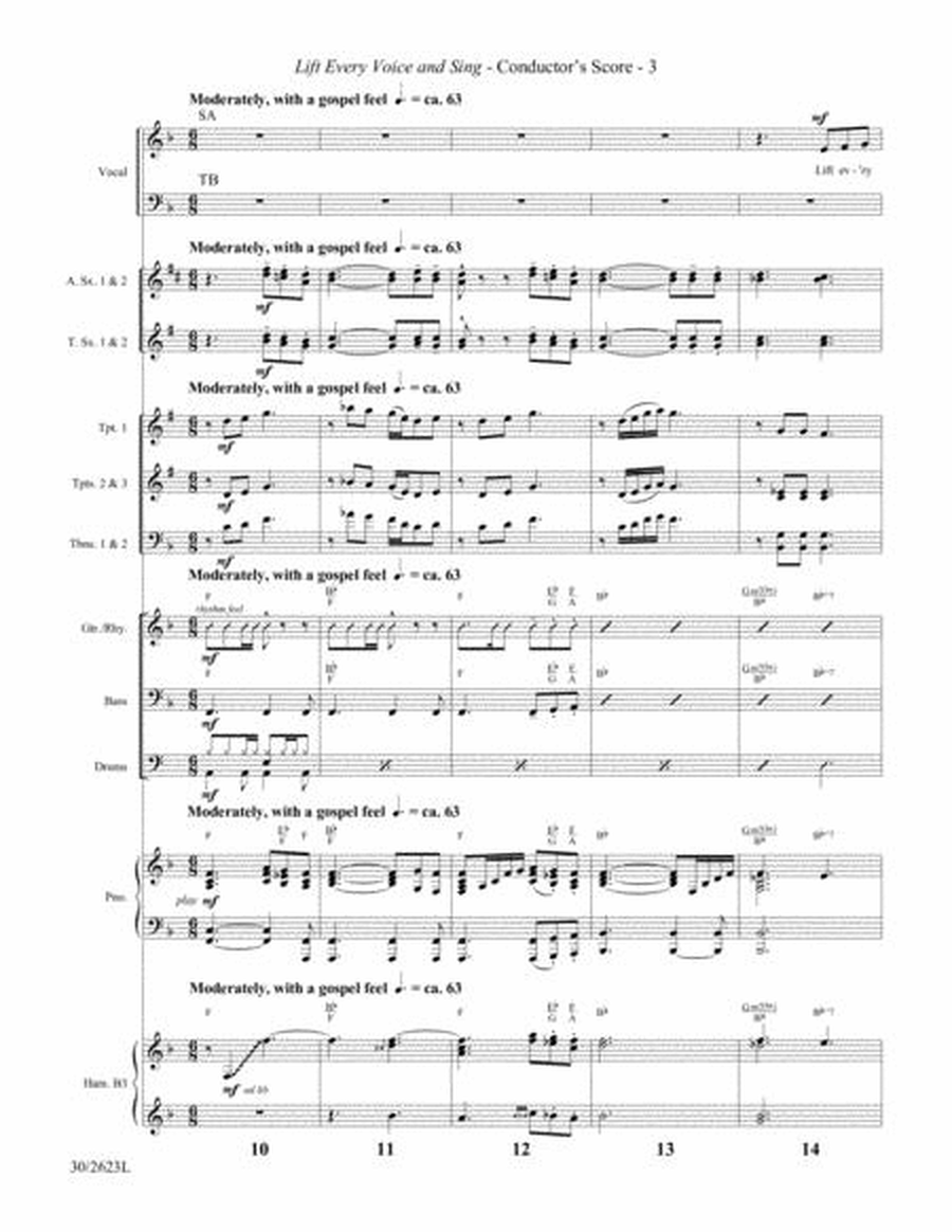 Lift Every Voice and Sing - Instrumental Ensemble Score and Parts image number null