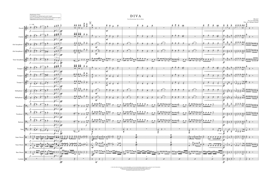 Diva Marching Band scores gallery preview page 1