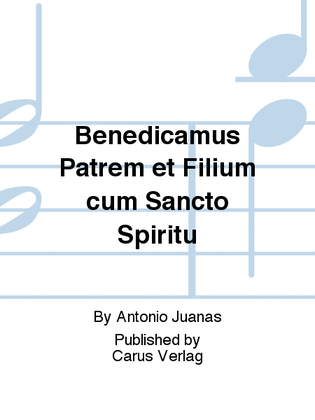 Book cover for Benedicamus Patrem et Filium cum Sancto Spiritu