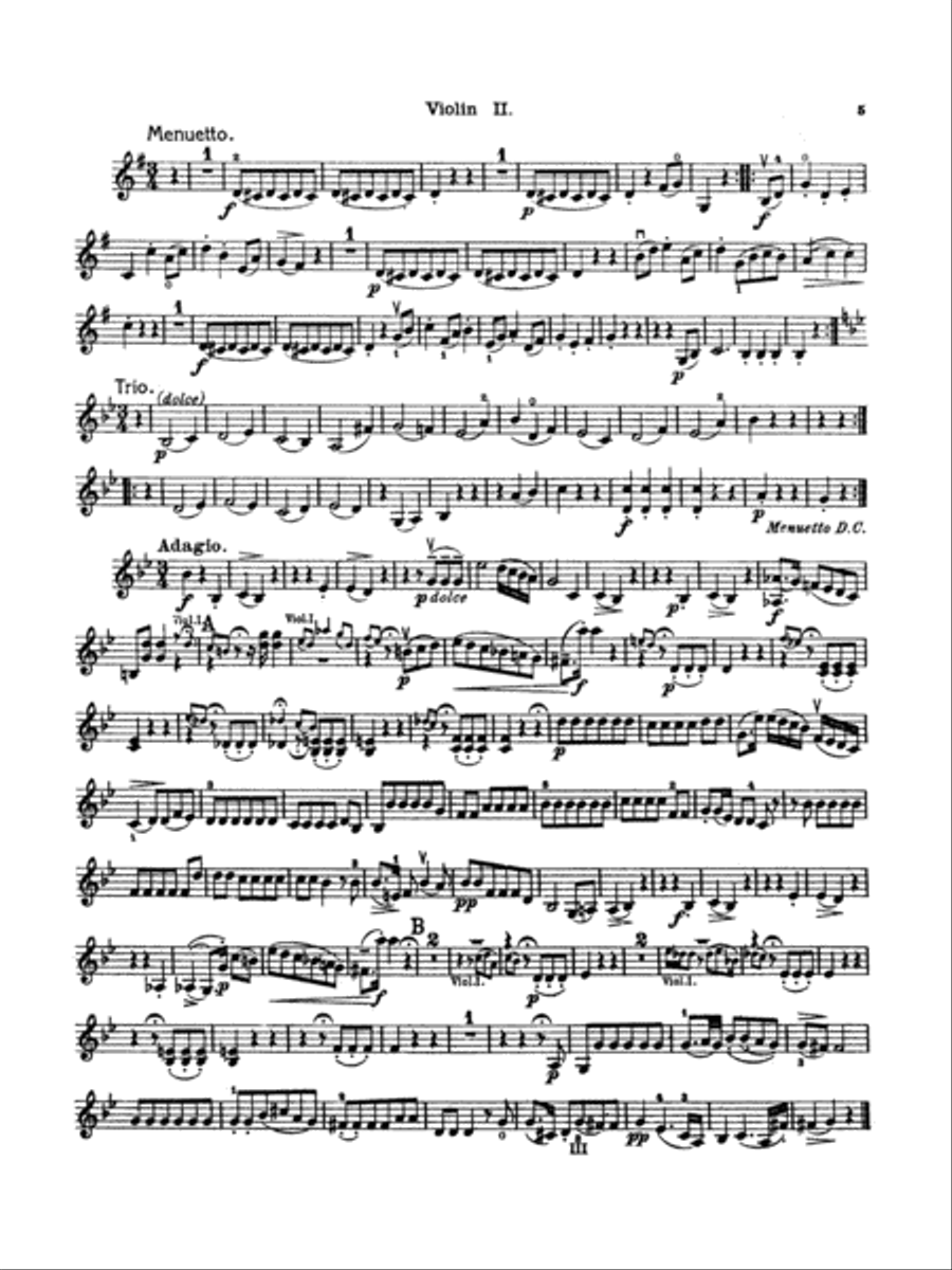 Thirty Celebrated String Quartets, Volume I - Op. 9, No. 2; Op. 17, No. 5; Op. 50, No. 6; Op. 54, Nos. 1, 2, 3; Op. 64, Nos. 2, 3, 4; Op. 74, Nos. 1, 2, 3; Op. 77, Nos. 1, 2: 2nd Violin String Quartet scores gallery preview page 5