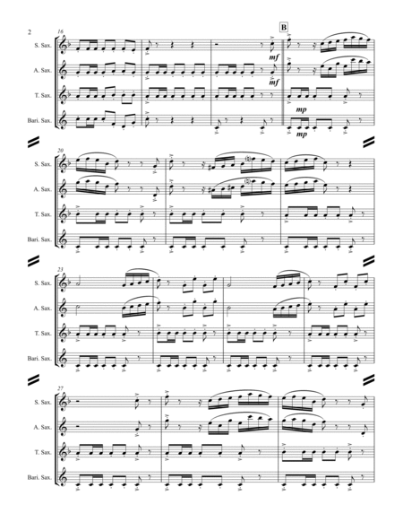 Tchaikovsky – Danse Espagnole (Spanish Dance) from Swan Lake (for Saxophone Quartet SATB) image number null
