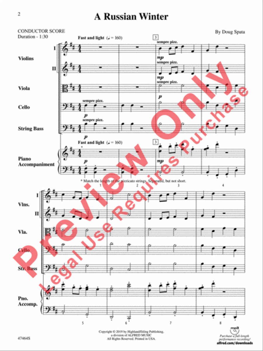 A Russian Winter String Orchestra scores gallery preview page 3