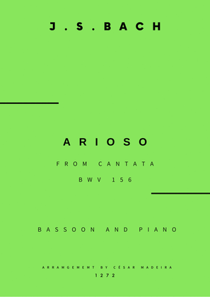 Book cover for Arioso (BWV 156) - Bassoon and Piano (Full Score and Parts)
