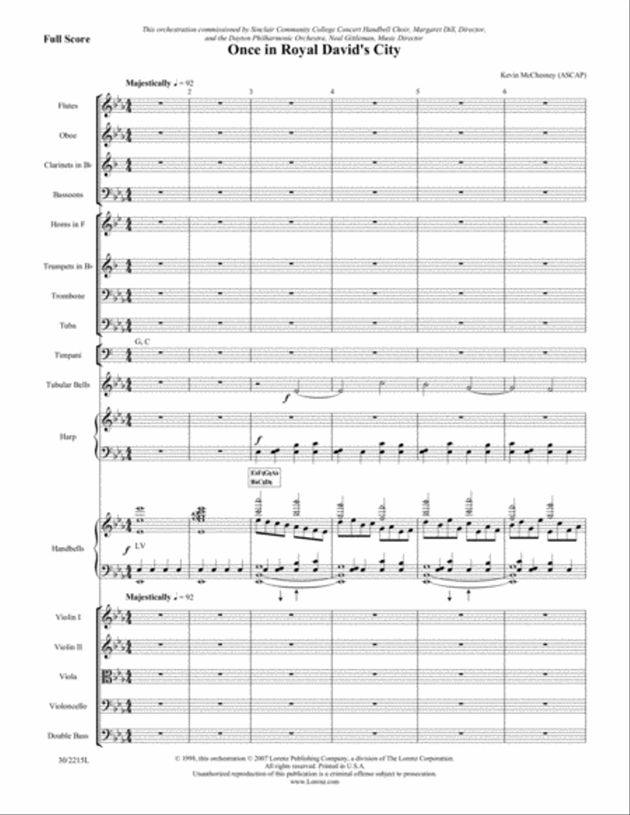 Once In Royal David's City - Orchestral Score and Parts Full Orchestra scores gallery preview page 3