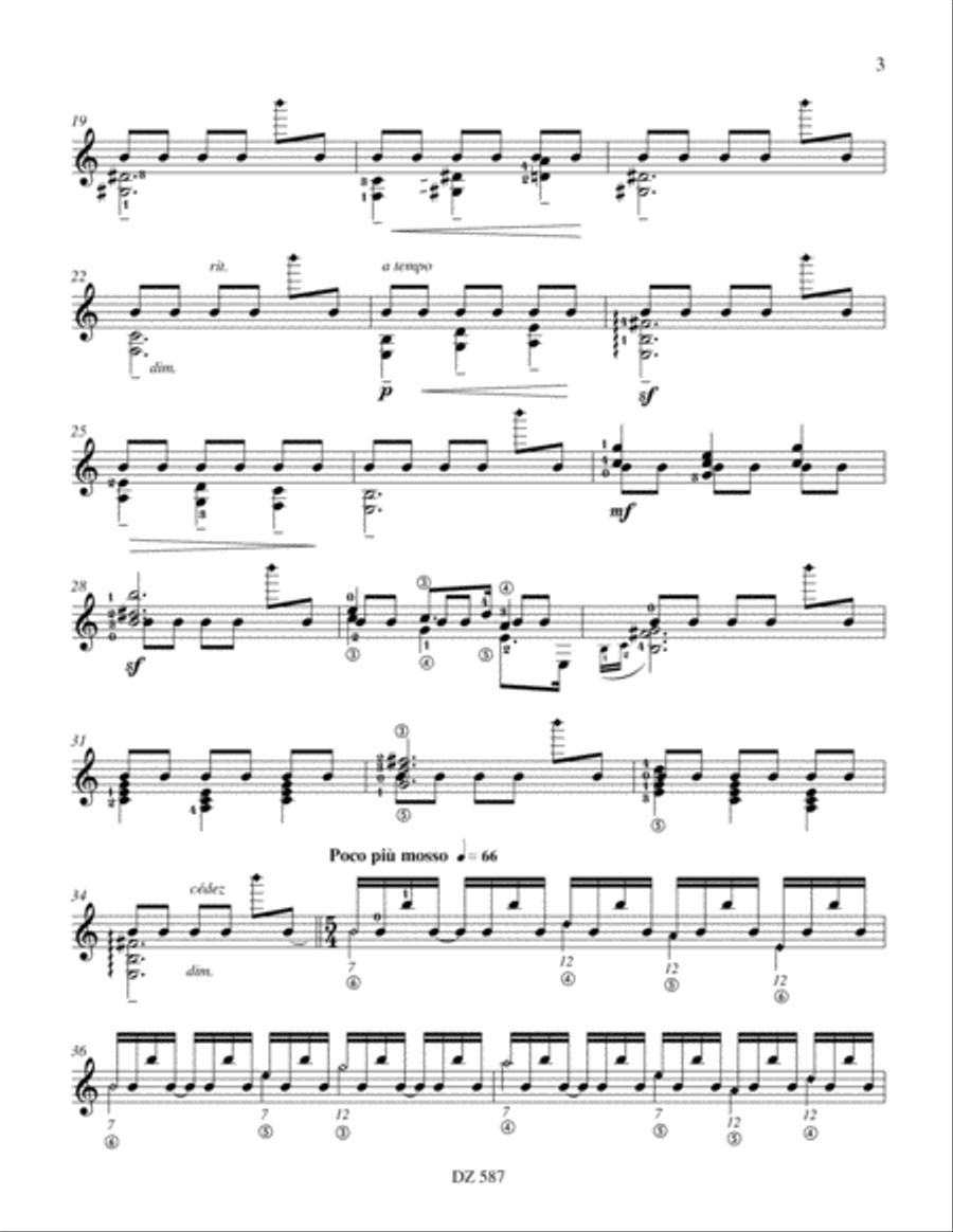 Réminiscences Réminiscences Classical Guitar scores gallery preview page 3
