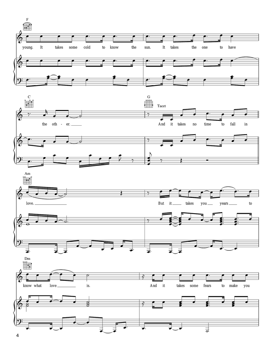 Life Is Wonderful Piano, Vocal, Guitar scores gallery preview page 4