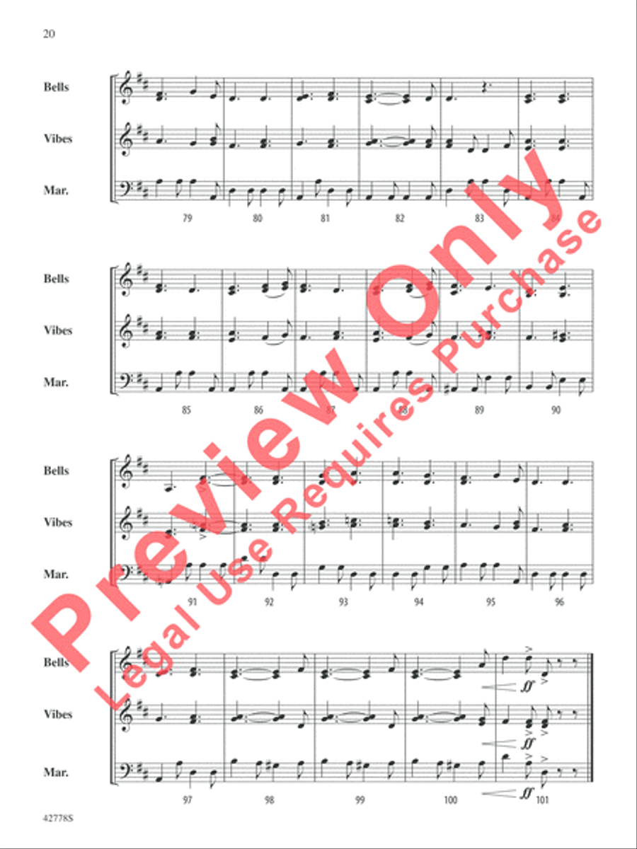 Classic Mallet Trios -- Beethoven Small Ensemble scores gallery preview page 21