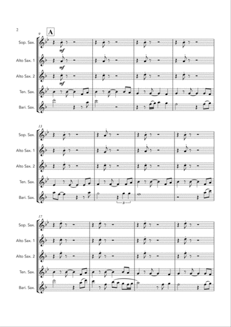Stand By Me Woodwind Quintet scores gallery preview page 2