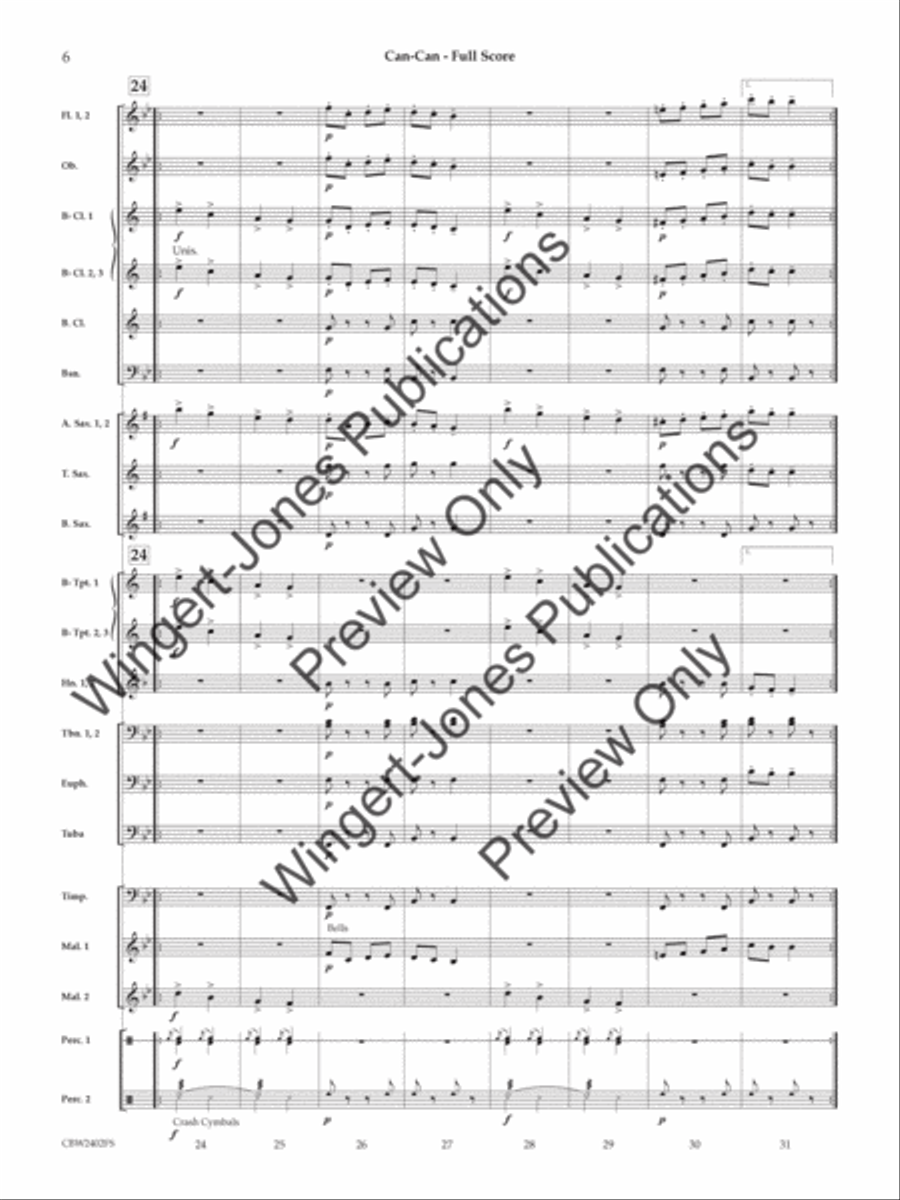 Can-Can (Score) Concert Band scores gallery preview page 7