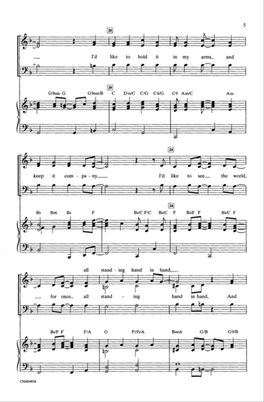 I'd Like to Teach the World to Sing (In Perfect Harmony) 4-Part scores gallery preview page 4