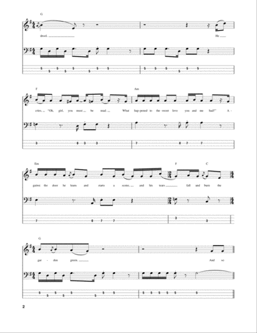 Castles Made Of Sand Guitar Tablature scores gallery preview page 2