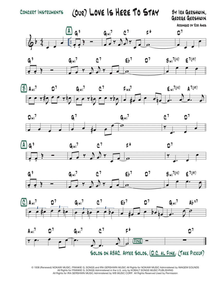 Love Is Here To Stay Voice scores gallery preview page 1