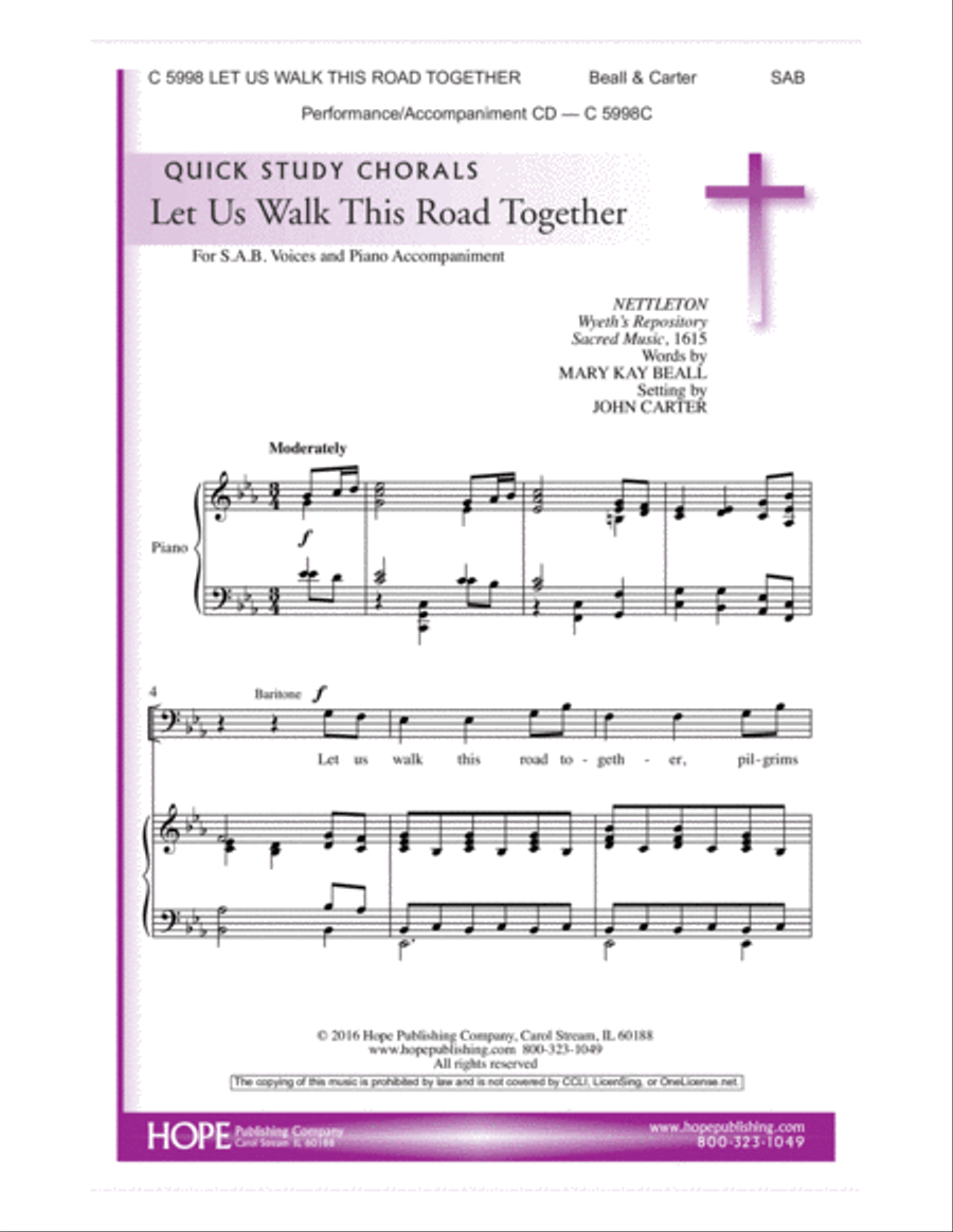 Let Us Walk This Road Together 3-Part scores gallery preview page 2