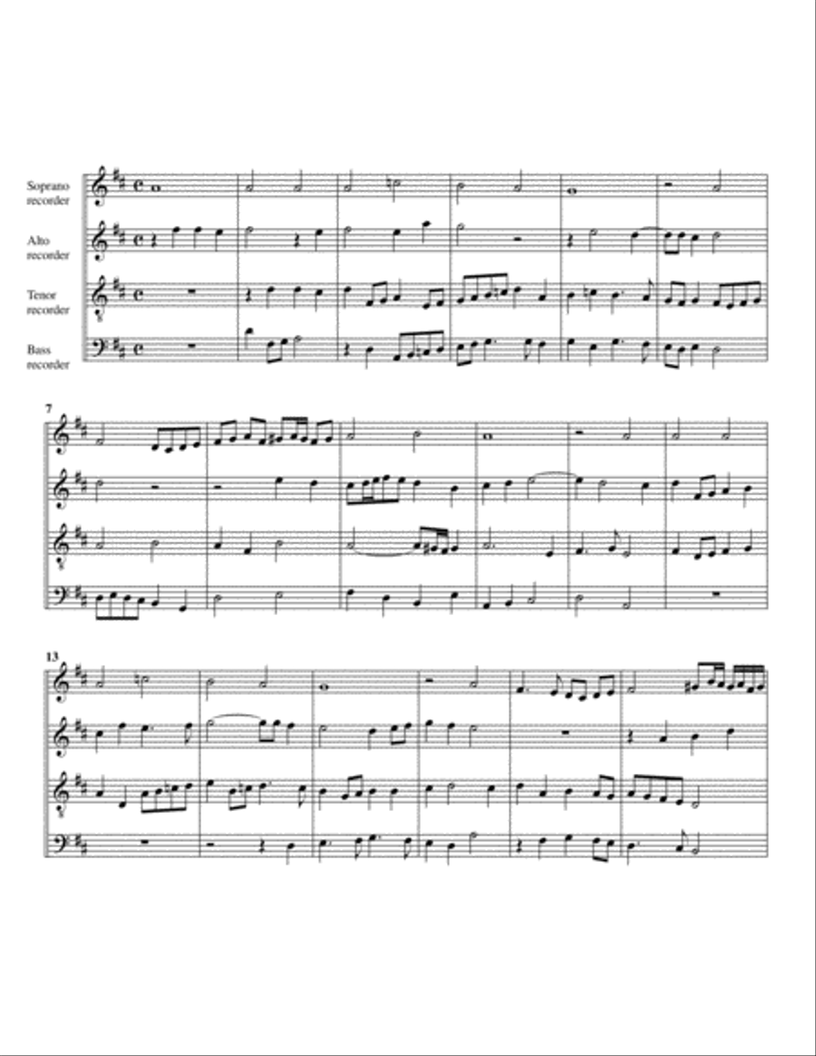 Est ist das Heil uns kommen her (arrangement for 4 recorders)