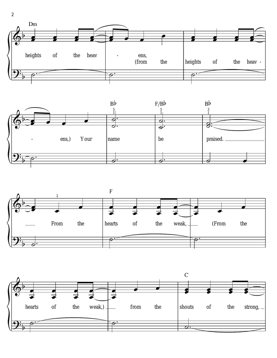 Lord Most High Lord Most High Easy Piano scores gallery preview page 2