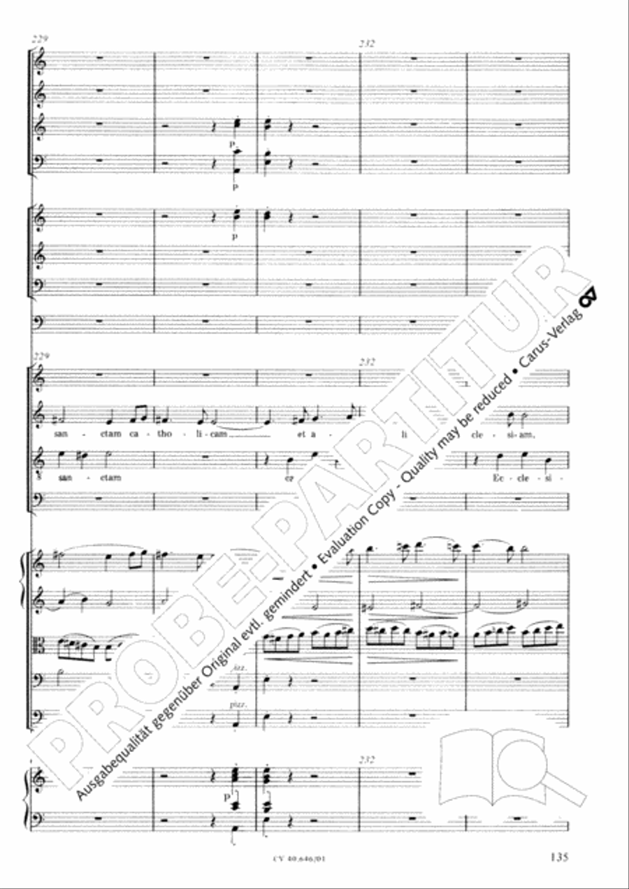 Mass in A Major (2 versions) STB scores gallery preview page 146