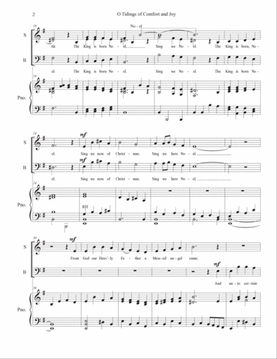 O Tidings of Comfort and Joy 3-Part scores gallery preview page 3