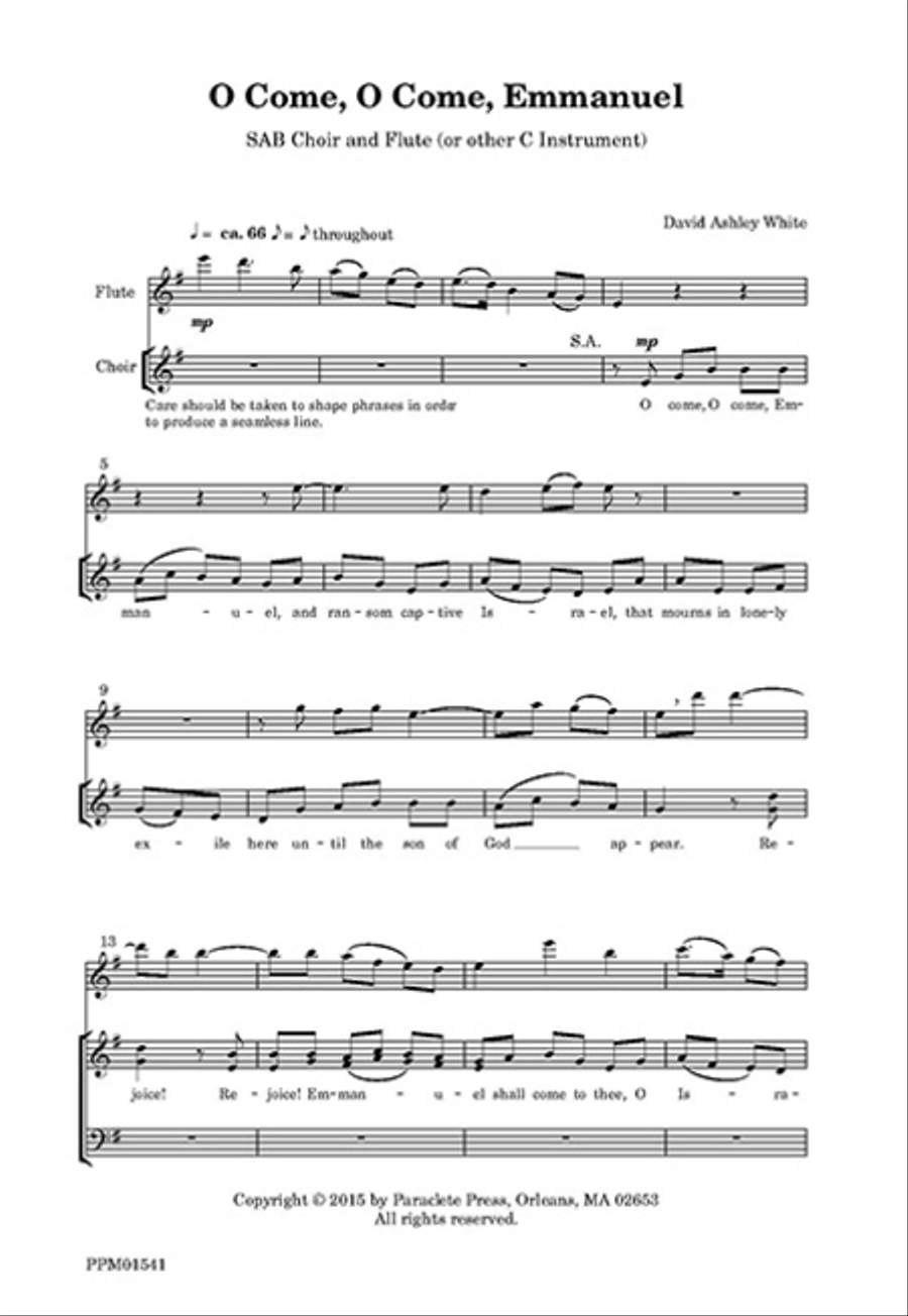 O Come, O Come, Emmanuel 3-Part scores gallery preview page 1