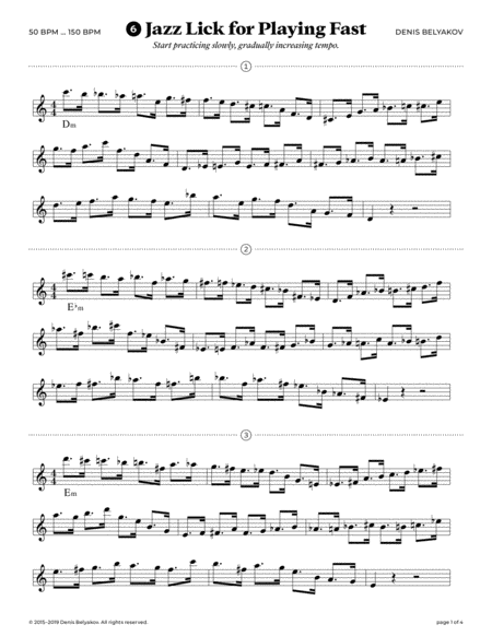 Jazz Lick #6 for Playing Fast image number null