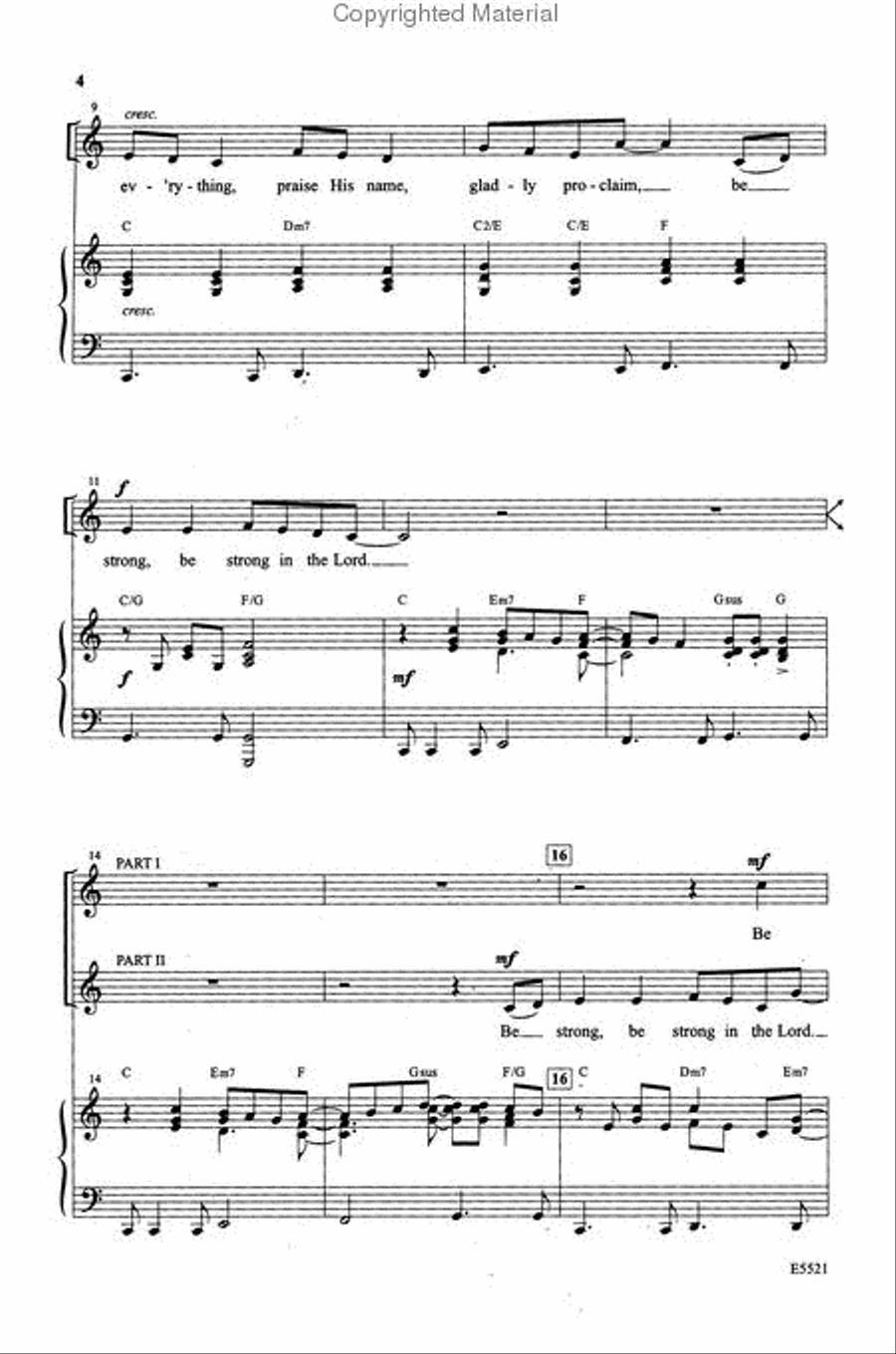 Be Strong in the Lord 2-Part scores gallery preview page 3