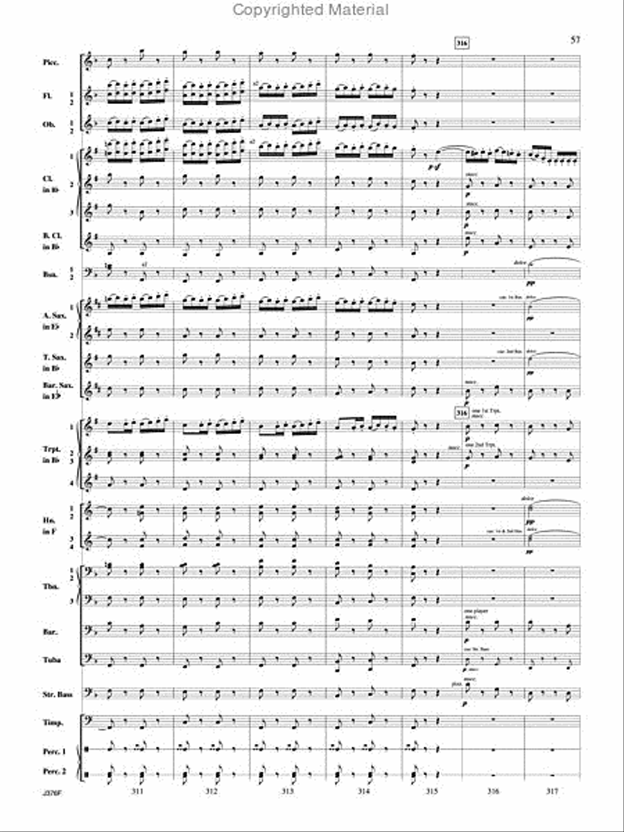 William Tell Overture Concert Band scores gallery preview page 58