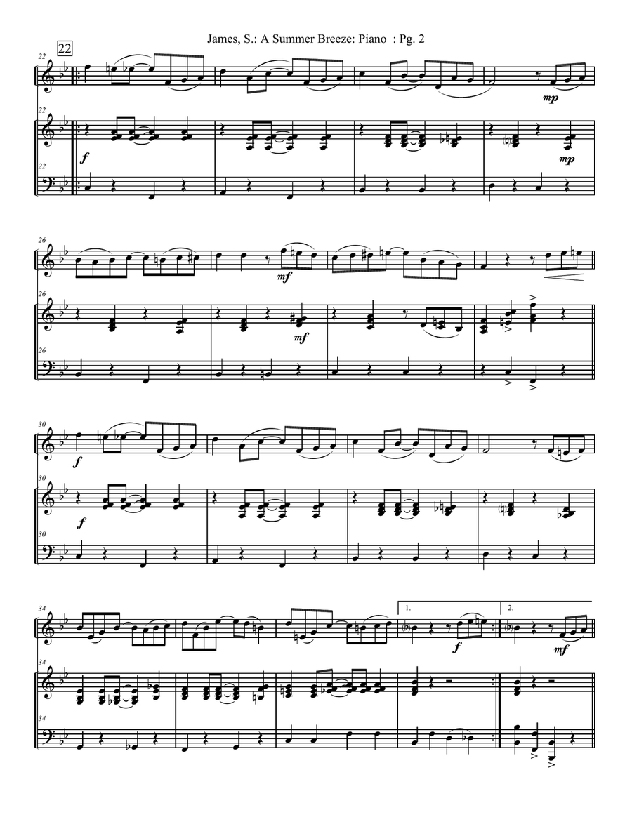 A Summer Breeze Large Ensemble scores gallery preview page 2