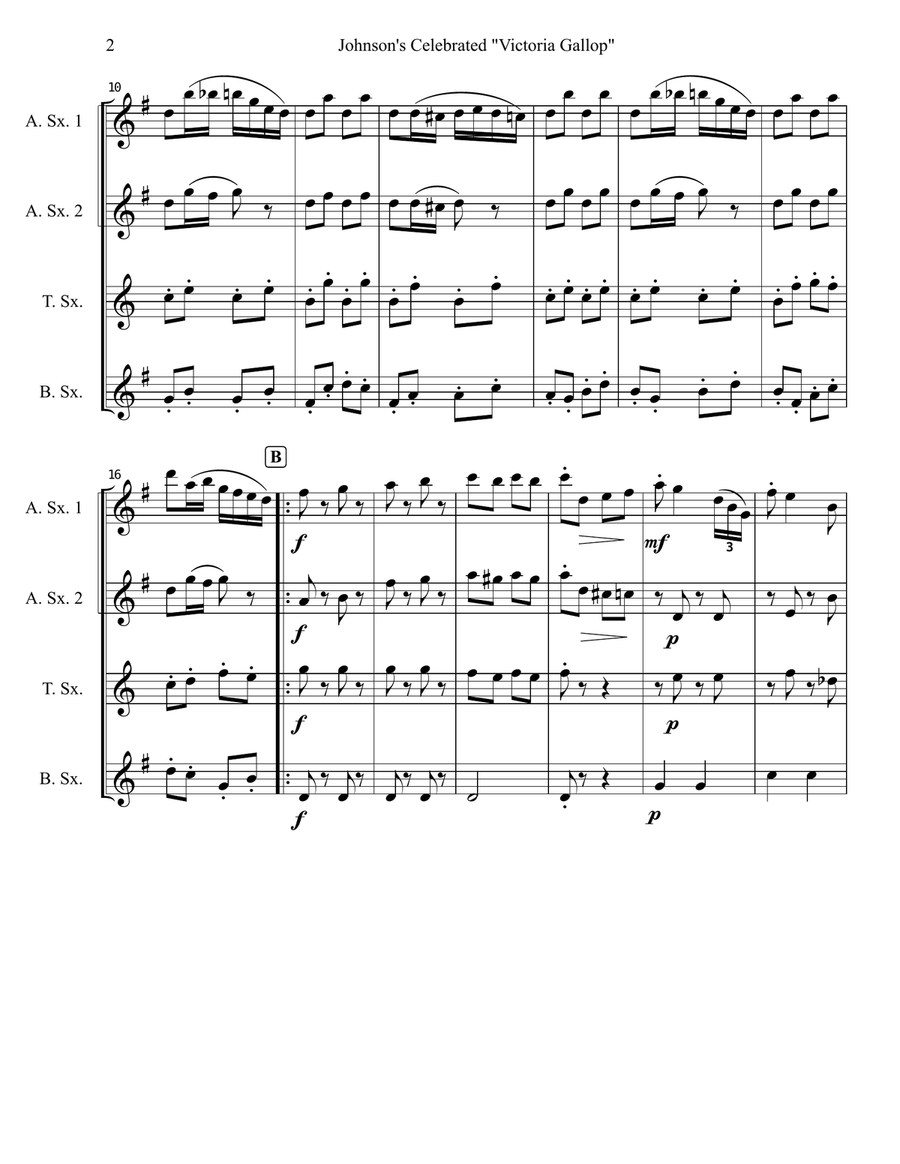 Victoria Gallop Saxophone Quartet scores gallery preview page 2