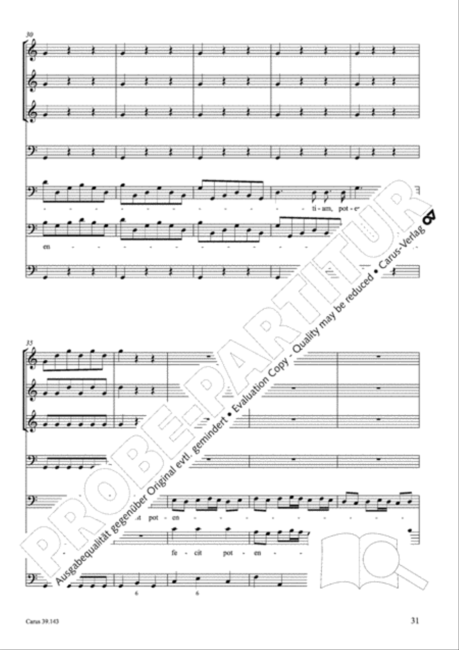Magnificat in C major 4-Part scores gallery preview page 32