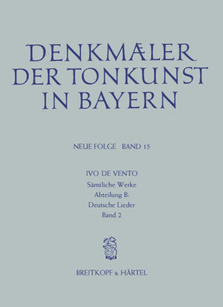 Denkmaeler der Tonkunst in Bayern (Neue Folge), Vol. 15