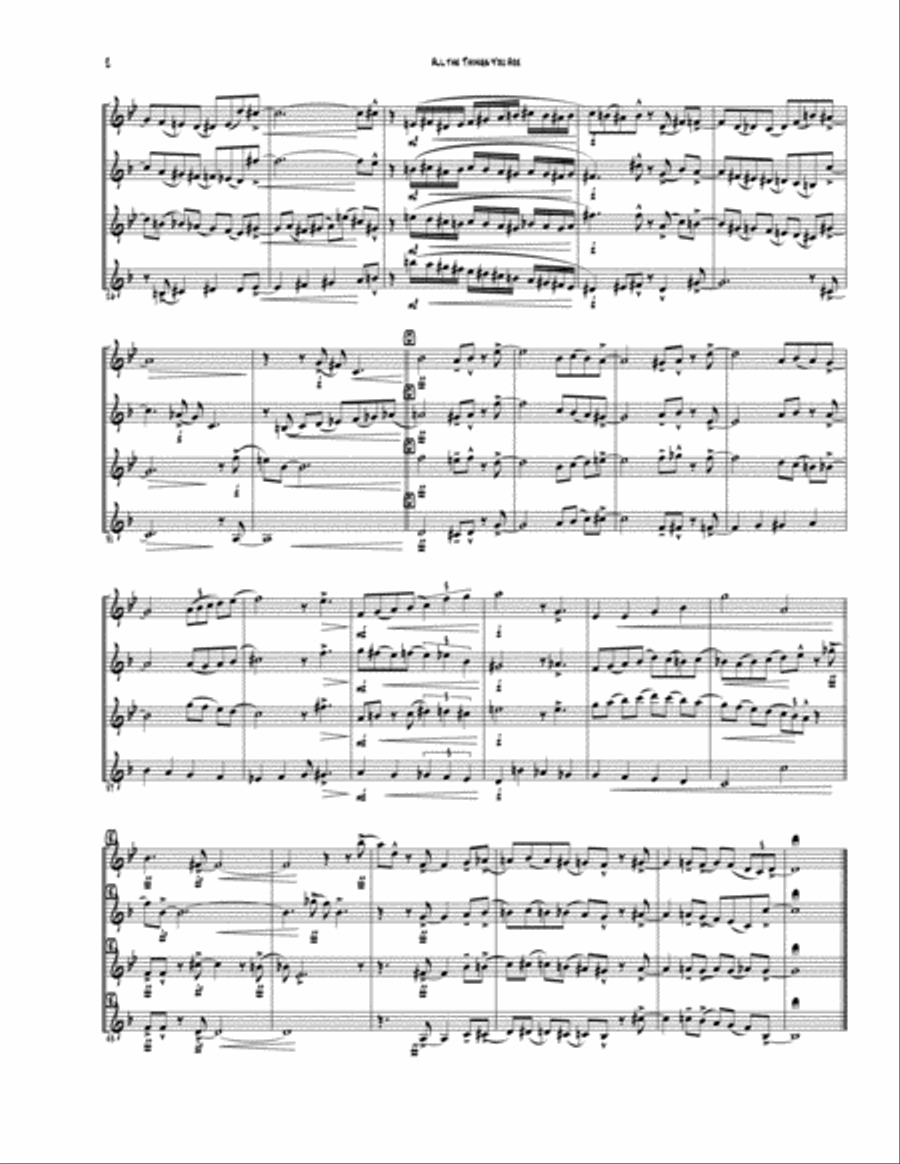 Can't Help Lovin' Dat Man Woodwind Quartet scores gallery preview page 2