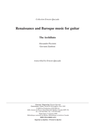 Renaissance and Baroque music for guitar