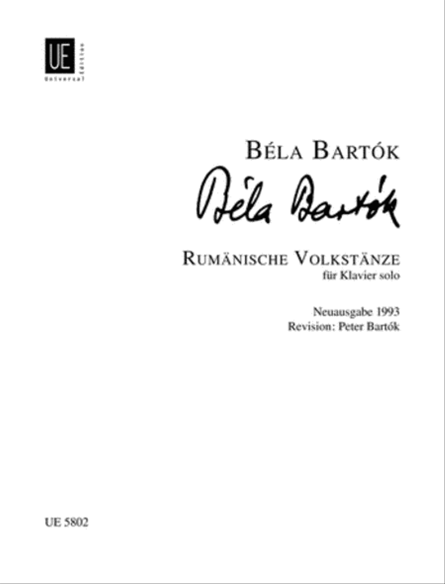 Roumanian Folk Dances Piano Solo scores gallery preview page 1