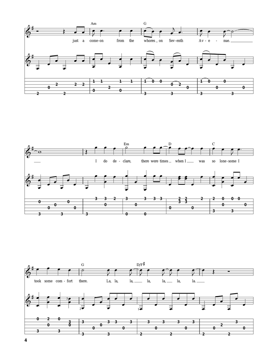 The Boxer Acoustic Guitar scores gallery preview page 4