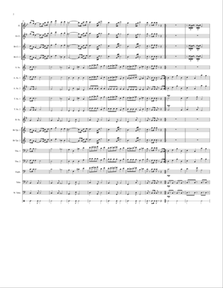 Hino da Filarmônica Nossa Senhora do Desterro (Boqueirão-PB) Concert Band scores gallery preview page 2