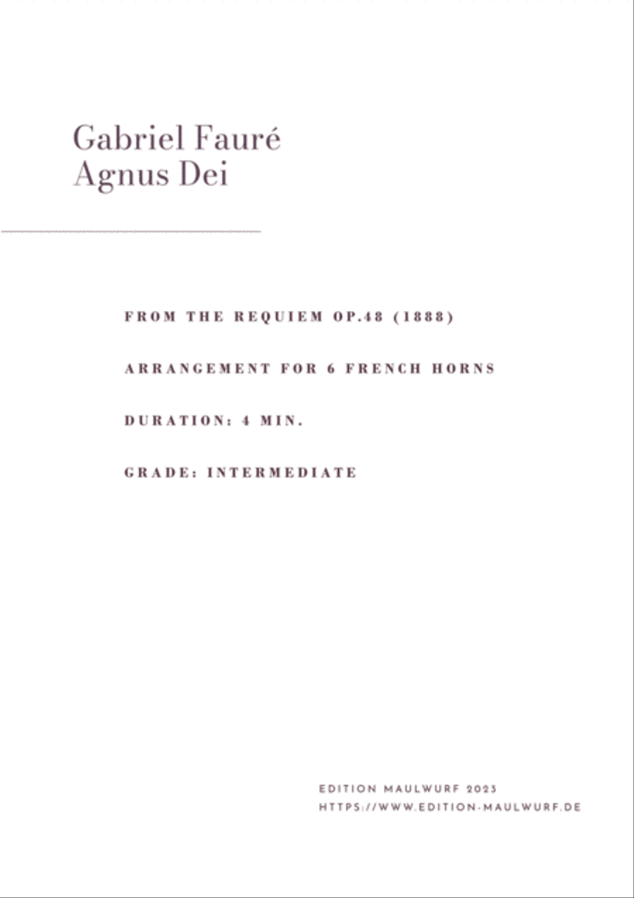 Agnus Dei Horn scores gallery preview page 2