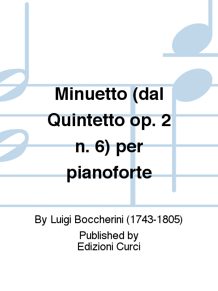 Minuetto (dal Quintetto op. 2 n. 6) per pianoforte
