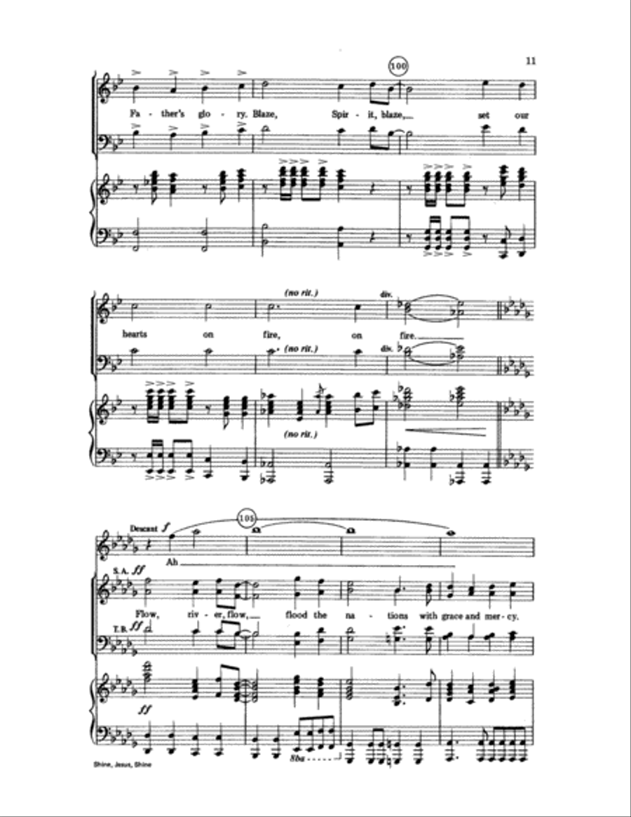 Shine, Jesus, Shine Choir scores gallery preview page 11