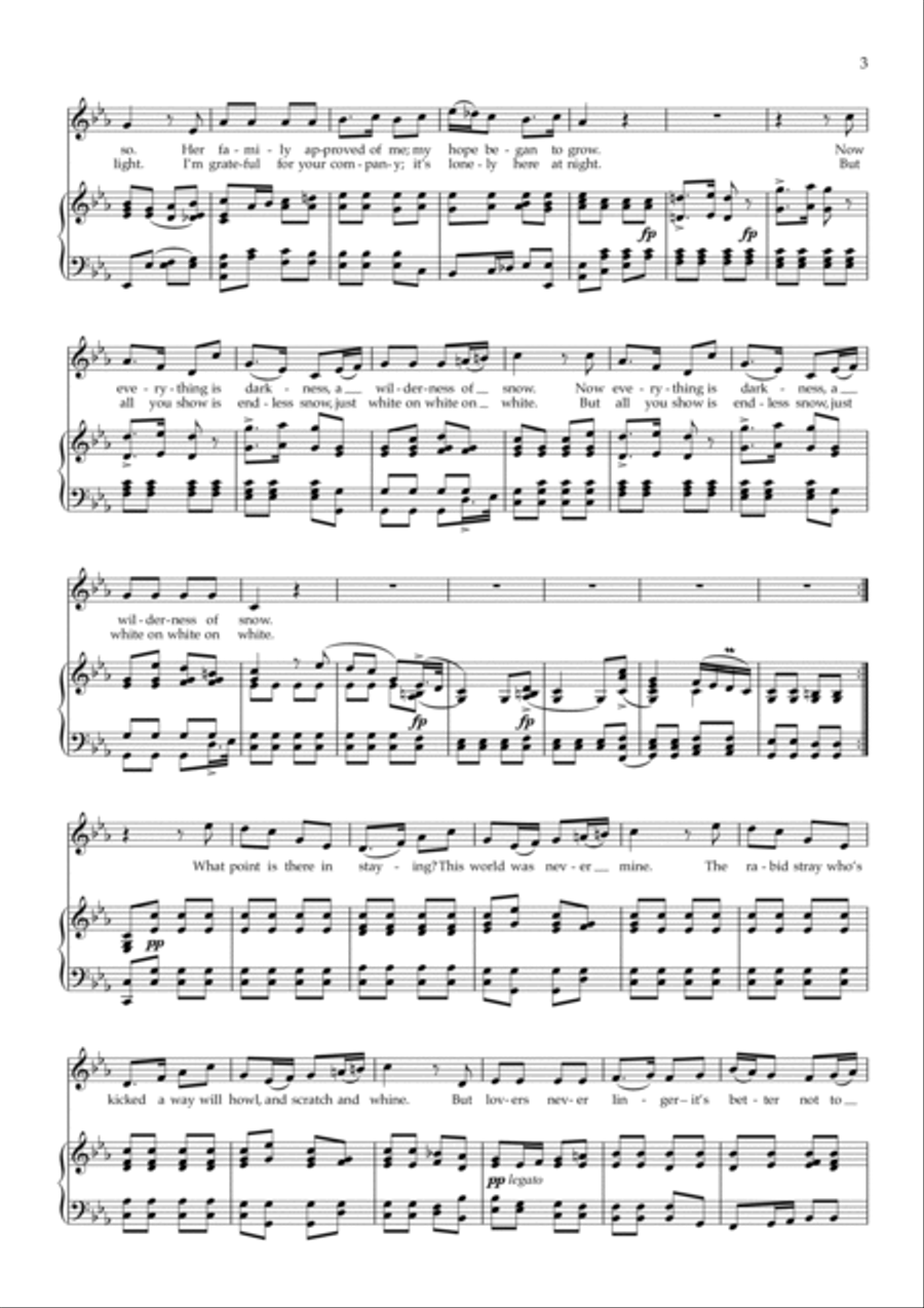 Schubert Winter Journey (Winterreise) translated J. Sams (medium voice) Medium Voice scores gallery preview page 4