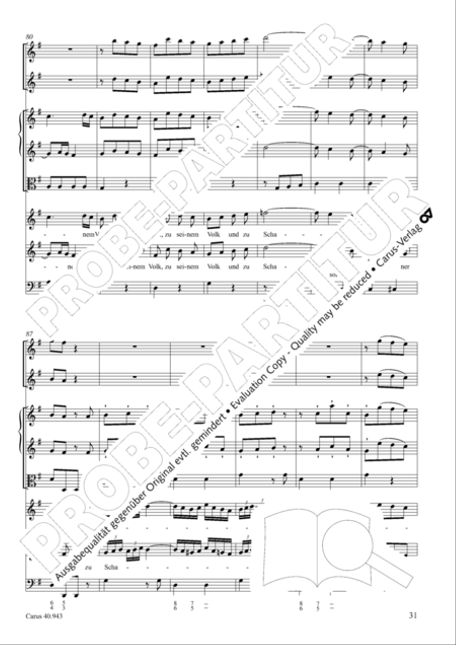 Shout to the Lord, all the earth (Jauchzet dem Herrn, alle Welt) 4-Part scores gallery preview page 38
