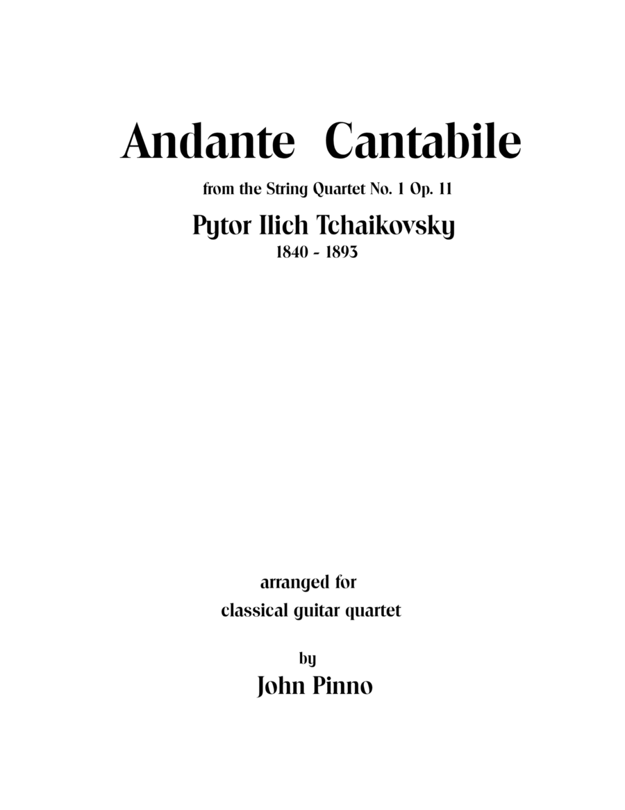Andante Cantabile Acoustic Guitar scores gallery preview page 1