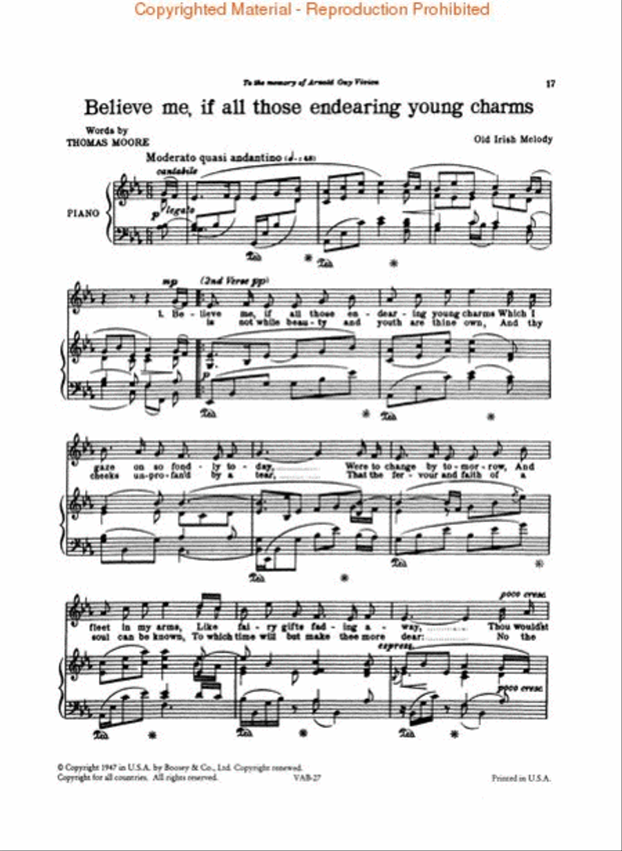 Arnold Book of Old Songs Voice Solo scores gallery preview page 3