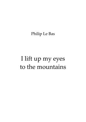 Book cover for I lift up my eyes to the mountains
