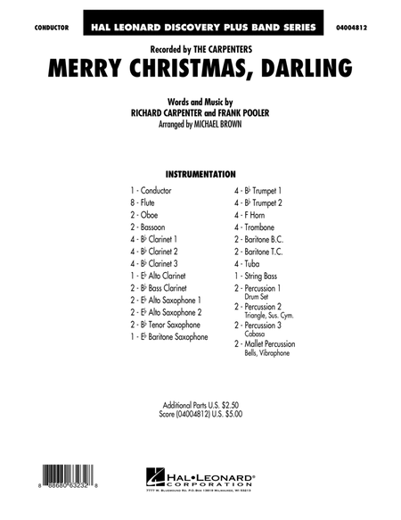 Merry Christmas, Darling - Conductor Score (Full Score)