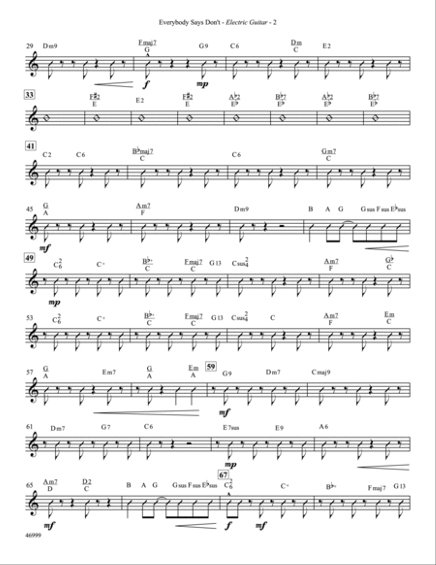 Everybody Says Don't: Guitar Guitar scores gallery preview page 2