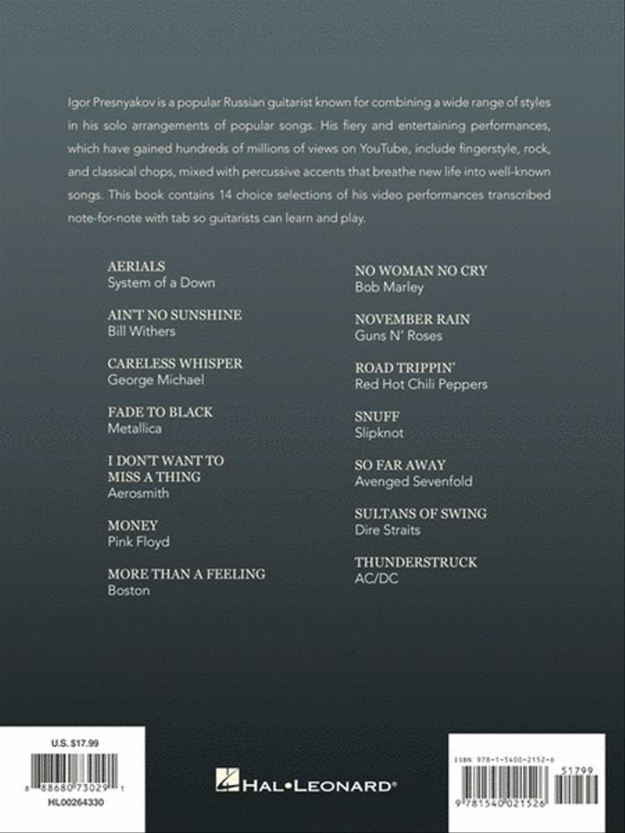 Igor Presnyakov's Solo Guitar Songbook Electric Guitar scores gallery preview page 6
