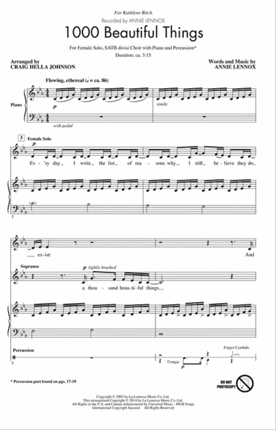 1000 Beautiful Things Divisi scores gallery preview page 2