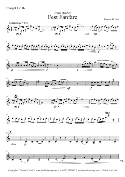 Fest Fanfare (Brass Quartet) image number null