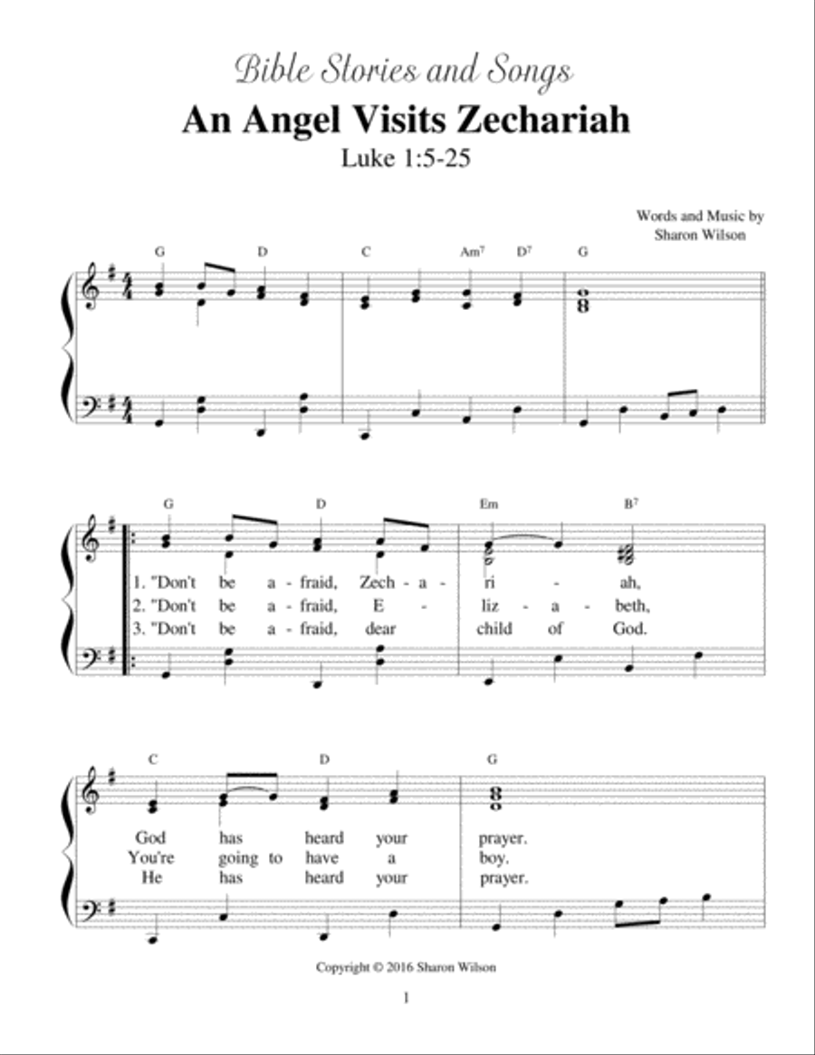 An Angel Visits Zechariah (Bible Stories and Songs) image number null